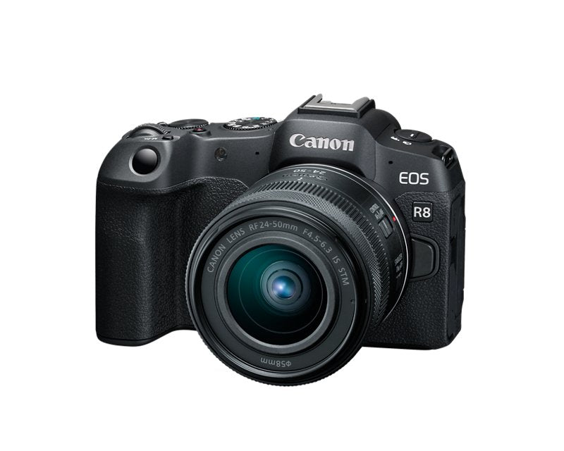 Canon EOS R8 Mirrorless Camera + RF 24-50mm F4.5-6.3 IS STM Lens - Elexone